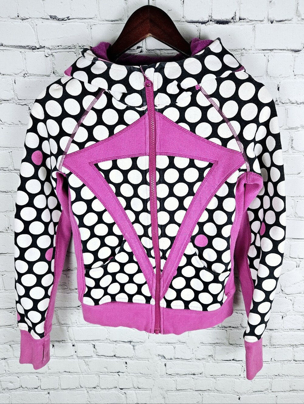 IVIVVA by LULULEMON | polkadot full zip hoodie sweater jacket